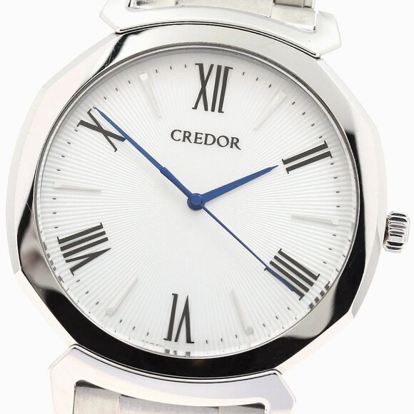 SEIKO CREDOR Linearx GCAR979/8J81-0AS0 white Dial Quartz Men's Watch - Picture 8 of 11